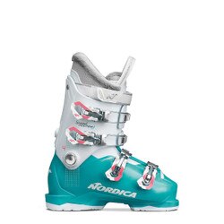 Nordica SpeedMachine Jr 4 Boot Kids' in Light Blue and White and Pink